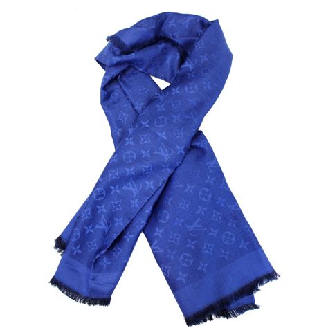 louis vuitton blue scarves